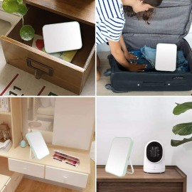 YEAKE Table Desk Vanity Makeup Mirror,8-Inch Portable Folding Mirror with Metal Stand 90Adjustable Rotation Tavel Make Up Mirror Hanging Bathroom for Shower Shaving(Green)