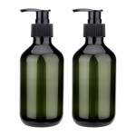 Sdoot Green Pump Bottle 2 Pack, 10oz Shampoo Pump Bottle Plastic Pump Dispenser Bottle Squeeze Containers for Shampoo Lotion Body Wash