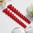 Yizaca Glossy Oval Press on Nails Red Short Fake Nails Full Cover Acrylic False Nail for Women and Girls (24Pcs) (SET D)