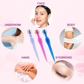 30 Pcs Dermaplane Razor Eyebrow Razor for Women Trimmer Shaver with Precision Cover Multipurpose Exfoliating Dermaplaning Tool Facial Hair Removal for Women Face Lip Grooming, 3 Colors 30 Pcs Dermaplane Razor Eyebrow Razor for Women Trimmer Shaver with Precision Cover Multipurpose Exfoliating Dermaplaning Tool Facial Hair Removal for Women Face Lip Grooming, 3 Colors