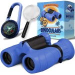 Binoculars for Kids for Toddler - for Little Boys and Girls - Extensive Set Incl. Magnifying Glass & Compass - Powerful Magnification 8X21 - 3 to 12 Year Old Kids