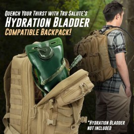 Tru Salute 45L Military Tactical Backpack Large Army 3 Day Assault Pack Molle Bug out Bag Rucksack (Tan)