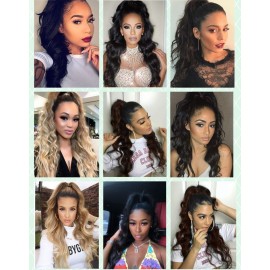 CINHOO Natural Black Long Body Wavy Drawstring Ponytail Extension Drawstring Heat Resistant 24 Inch Curly Wavy Pony Tail Hair Bun Hair Peace for Women(2) CINHOO Natural Black Long Body Wavy Drawstring Ponytail Extension Drawstring Heat Resistant 24 Inch Curly Wavy Pony Tail Hair Bun Hair Peace for Women(2)