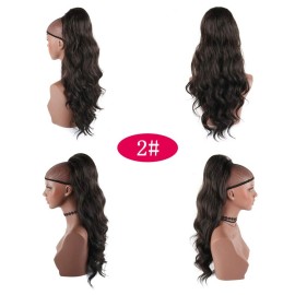 CINHOO Natural Black Long Body Wavy Drawstring Ponytail Extension Drawstring Heat Resistant 24 Inch Curly Wavy Pony Tail Hair Bun Hair Peace for Women(2) CINHOO Natural Black Long Body Wavy Drawstring Ponytail Extension Drawstring Heat Resistant 24 Inch Curly Wavy Pony Tail Hair Bun Hair Peace for Women(2)