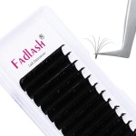 Easy Fan Lashes FADLASH Mega Volume Eyelash Extensions Self Fanning Lashes 5D 6D 7D 10D 0.03 C Curl Rapid Blooming Lashes (0.03-C, 10mm)