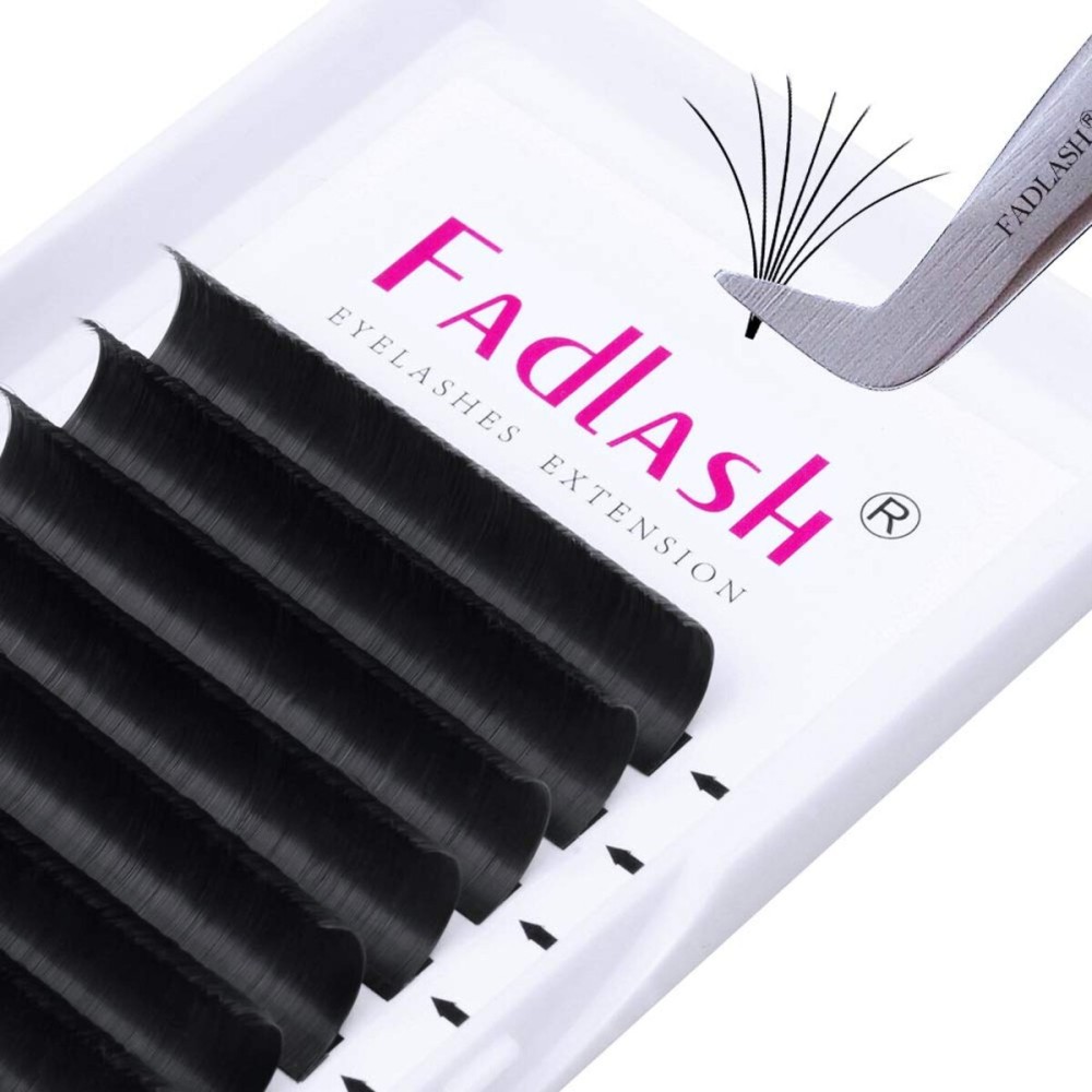 Eyelash Extensions Thickness 0.03 D Curl 11mm Premade Fans 2D-10D Easy Fan Lash Self Fanning|Optinal C/D Curl Salon Use By FADLASH (0.03-D,11mm)