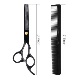 Thinning Shears Thinning Scissors 6.7 Inch Stainless Steel Hair Cutting Scissors Professional Haircut Trimming Texturizing Blending Barber Home Use Hairdressing Scissors for Women Men Kids(Black) Thinning Shears Thinning Scissors 6.7 Inch Stainless Steel Hair Cutting Scissors Professional Haircut Trimming Texturizing Blending Barber Home Use Hairdressing Scissors for Women Men Kids(Black)
