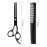 Thinning Shears Thinning Scissors 6.7 Inch Stainless Steel Hair Cutting Scissors Professional Haircut Trimming Texturizing Blending Barber Home Use Hairdressing Scissors for Women Men Kids(Black)