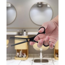 Thinning Shears Thinning Scissors 6.7 Inch Stainless Steel Hair Cutting Scissors Professional Haircut Trimming Texturizing Blending Barber Home Use Hairdressing Scissors for Women Men Kids(Black) Thinning Shears Thinning Scissors 6.7 Inch Stainless Steel Hair Cutting Scissors Professional Haircut Trimming Texturizing Blending Barber Home Use Hairdressing Scissors for Women Men Kids(Black)