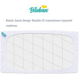 Bassinet Mattress Pad Cover Compatible with Mika Micky Bedside Sleeper, 2 Pack, Waterproof Quilted Ultra Soft Surface, Breathable and Easy Care