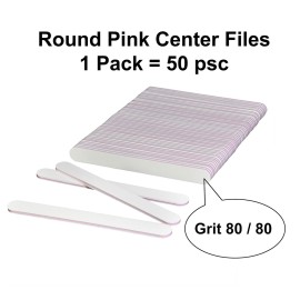 AMT 50 PCS Jumbo White Nail Files, White Nail File, Nail Files for Acrylic Nails, Emery Boards for Nails, 80/80 Grit Nail File (50 PCS Nail Files) (Grit 80/80 (Round, Pink)) AMT 50 PCS Jumbo White Nail Files, White Nail File, Nail Files for Acrylic Nails, Emery Boards for Nails, 80/80 Grit Nail File (50 PCS Nail Files) (Grit 80/80 (Round, Pink))