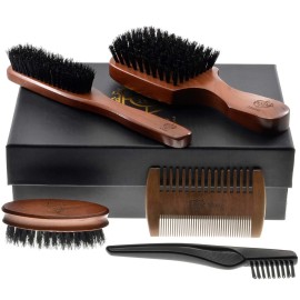 Murai Beard Kit for Men Gift Set Mens Beard Grooming Kit - Military Paddle Hair Brush, Large Handle Beard Brush, Pocket Sized Oval Beard Brush, Wood Beard Comb, and Hairbrush Cleaner Murai Beard Kit for Men Gift Set Mens Beard Grooming Kit - Military Paddle Hair Brush, Large Handle Beard Brush, Pocket Sized Oval Beard Brush, Wood Beard Comb, and Hairbrush Cleaner