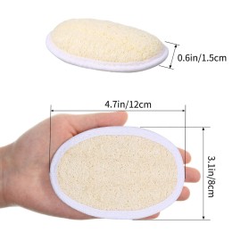 24 Pieces Exfoliating Loofah Sponge Pads Facial Body Bath Shower Loofah Sponge Pad Natural Exfoliating Scrubber Brush for Men Women Bath and Spa