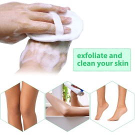 24 Pieces Exfoliating Loofah Sponge Pads Facial Body Bath Shower Loofah Sponge Pad Natural Exfoliating Scrubber Brush for Men Women Bath and Spa