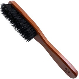 Murai by Giorgio GM5F Firm Boar Bristle Hair Brush for Men - Travel Soft Bristle Hair Brush From the Murai Beard Kit for Men - The Refined Boar Bristle Brush for Mens Skin Care and Mens Grooming