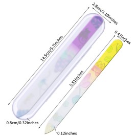 Mudder 8 Pack Glass Nail Files with Cases Colorful Pattern Printed Nail Buffers Crystal Fingernail Files with Travel Protective Cases for Professional Manicure Supplies Mudder 8 Pack Glass Nail Files with Cases Colorful Pattern Printed Nail Buffers Crystal Fingernail Files with Travel Protective Cases for Professional Manicure Supplies