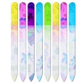 Mudder 8 Pack Glass Nail Files with Cases Colorful Pattern Printed Nail Buffers Crystal Fingernail Files with Travel Protective Cases for Professional Manicure Supplies Mudder 8 Pack Glass Nail Files with Cases Colorful Pattern Printed Nail Buffers Crystal Fingernail Files with Travel Protective Cases for Professional Manicure Supplies