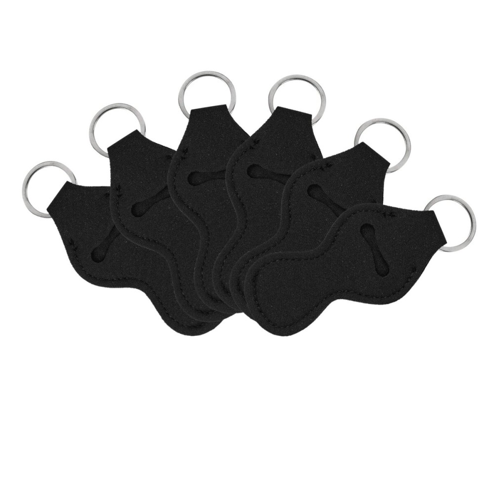 AUEAR, Lip Balm Holder Key Ring Lanyard Lipstick ChapStick Chain Holders for Group of Coworkers (10 Pack, Black)