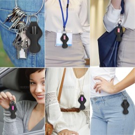 AUEAR, Lip Balm Holder Key Ring Lanyard Lipstick ChapStick Chain Holders for Group of Coworkers (10 Pack, Black)