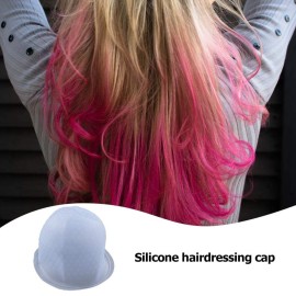 AKOAK 1 Pack Silicone Hair Dye Cap, Reusable Professional Salon Hair Dye Cap, with Crochet Hair Styling Tools (Blue) AKOAK 1 Pack Silicone Hair Dye Cap, Reusable Professional Salon Hair Dye Cap, with Crochet Hair Styling Tools (Blue)