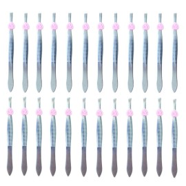 Pack of 24 oblique eyebrow tweezers and flat stainless steel tweezers Precision clipper for eyebrow shaping and facial hair removal Pack of 24 oblique eyebrow tweezers and flat stainless steel tweezers Precision clipper for eyebrow shaping and facial hair removal