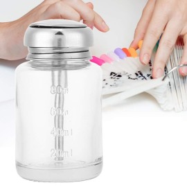 Push Down Pump Dispenser, Glass Pump Bottle Dispenser, Pump Dispenser Bottle, Nail Polish Remover Pump Nail Dispenser Bottle Nail Polish Remover Bottles Refillable Liquid Bottle