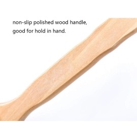 HiKin Dry Bath Body Brush 12.6, Long Handle Natural Bristles Shower Brush Back Scrubber with Anti-Slip Wooden Handle, Good for Exfoliating, Blood Circulation, Detox and Cellulite, etc.