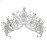 Yolmina Baroque Queen Crown, Sliver Wedding Crown and Tiara for Bride Handmade Princess Crystal Rhinestone Headband Tiaras for Women, Fairy Hair Accessories for Wedding Halloween Party Music Festival