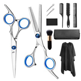 Hair Cutting Scissors, Haircut Scissors Kit Thinning Shears Kit for Home, Barber, Salon Hair Cutting Scissors, Haircut Scissors Kit Thinning Shears Kit for Home, Barber, Salon