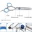 Hair Cutting Scissors, Haircut Scissors Kit Thinning Shears Kit for Home, Barber, Salon