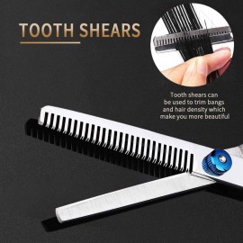 Hair Cutting Scissors, Haircut Scissors Kit Thinning Shears Kit for Home, Barber, Salon Hair Cutting Scissors, Haircut Scissors Kit Thinning Shears Kit for Home, Barber, Salon