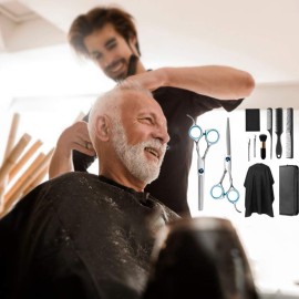 Hair Cutting Scissors, Haircut Scissors Kit Thinning Shears Kit for Home, Barber, Salon Hair Cutting Scissors, Haircut Scissors Kit Thinning Shears Kit for Home, Barber, Salon