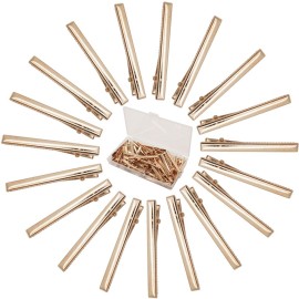 Qearl 50 Pieces 2.36 Inch DIY Alligator Hair Clips Gold Hair Clips with Teeth for Bows DIY Accessories Salon and Baby Girls Bows(6CM)