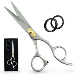 Ontaki Hair Cutting Scissors 6.5 - Japanese Steel Shears for Beard & Mustache - Hand-Forged Tool for Barbers, Men & Women - Sharp Hair Shears