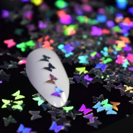 Butterfly Nail Art 24 Colors 3D Butterfly Decals Stickers Sequins for Nails, Holographic Nail Sparkle Glitter for Nail Art Decoration (2 Boxes) Butterfly Nail Art 24 Colors 3D Butterfly Decals Stickers Sequins for Nails, Holographic Nail Sparkle Glitter for Nail Art Decoration (2 Boxes)