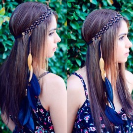 Boho Feather Headband Hippie Indian Leaf Hair Bands Tassel Bohemian Hair Hoops Hairband Headpiece Women Halloween Christmas Baby Shower Wedding Birthday Cosplay Dress Up Party Accessories Pink Boho Feather Headband Hippie Indian Leaf Hair Bands Tassel Bohemian Hair Hoops Hairband Headpiece Women Halloween Christmas Baby Shower Wedding Birthday Cosplay Dress Up Party Accessories Pink