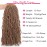 Leeven 18 Inch 2 Packs Synthetic New Faux Locs Crochet Braids Hair Extend 27 Soft Locs Braiding Hair for Women 18 Roots/Pack Blonde Curly Wavy Goddess Faux Locs Crochet Hair Extensions