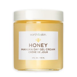 Earth To Skin Honey Manuka Day Gel Cream - Lightweight Face Moisturizer with Hyaluronic Acid & Vitamin E - 4.0 fl oz