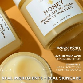 Earth To Skin Honey Manuka Day Gel Cream - Lightweight Face Moisturizer with Hyaluronic Acid & Vitamin E - 4.0 fl oz Earth To Skin Honey Manuka Day Gel Cream - Lightweight Face Moisturizer with Hyaluronic Acid & Vitamin E - 4.0 fl oz