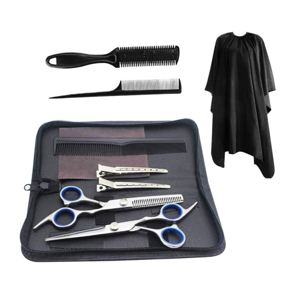 Hair Cutting Scissor Kit Thinning Scissors Kit (10 items) Barber Scissor Barber Shears made of Superior Stainless Steel for Salon, Home, Women, Kids (Size: 6.7) Hair Cutting Scissor Kit Thinning Scissors Kit (10 items) Barber Scissor Barber Shears made of Superior Stainless Steel for Salon, Home, Women, Kids (Size: 6.7)