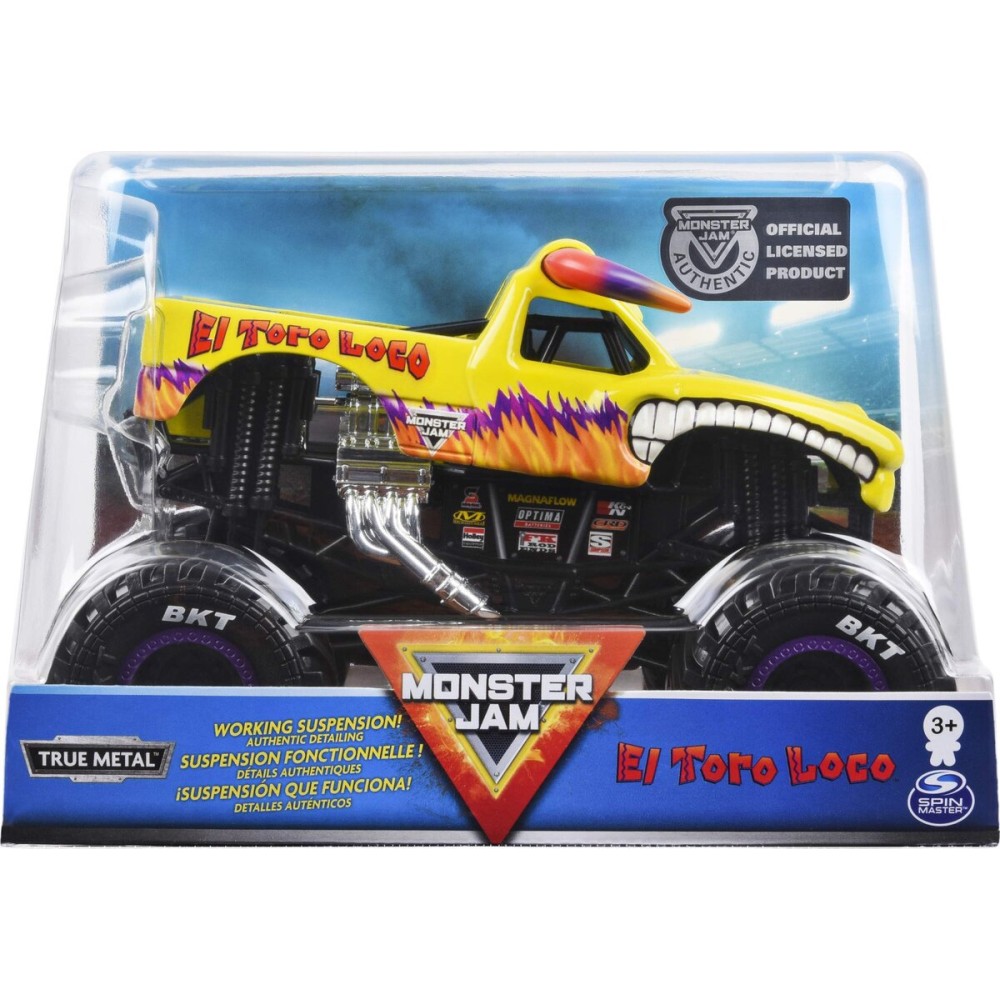 Monster Jam, Official El Toro Loco Monster Truck, Die-Cast Vehicle, 1:24 Scale