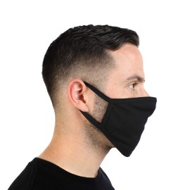 Black Cotton Face Masks - 3 Pack - Bulk - Breathable, Reusable, Cotton (3) Black Cotton Face Masks - 3 Pack - Bulk - Breathable, Reusable, Cotton (3)
