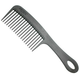 Chicago Comb Model 8 Carbon Fiber, Made in USA, Anti-static, Detangling & Shower comb, adds Lift & Volume, 8.5 inches (21.5 cm) long