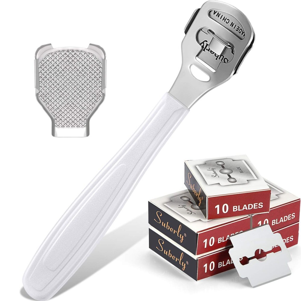 52 Pieces Callus Shaver Set, Includes 50 Pieces Replacement Slices, Callus Shavers Hard Skin Remover and Foot File Heads Foot Care Tools for Hand Feet Care 52 Pieces Callus Shaver Set, Includes 50 Pieces Replacement Slices, Callus Shavers Hard Skin Remover and Foot File Heads Foot Care Tools for Hand Feet Care