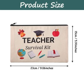 Frienda 10 Pieces Cosmetic Bags Travel Toiletry Case with Zipper for Teacher Appreciation Gifts(9.06 x 5.91 Inches)