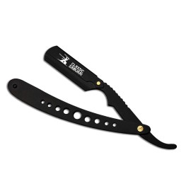 Classic Samurai New Ergonomic Design Stainless Steel Professional Folding Straight Edge Barber Razor Shavette Manual Shaver with 100 Lord Platinum Single Blades Classic Samurai New Ergonomic Design Stainless Steel Professional Folding Straight Edge Barber Razor Shavette Manual Shaver with 100 Lord Platinum Single Blades