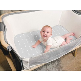 Bassinet Bed Sheets - Premium Bassinet Fitted Sheet for Halo, Mika Micky, Maxi Cosi & Others - 4 Pack 100% Jersey Knit - Bassinet Bedding for Standard Size Oval or Halo Bassinet Pads for Boys & Girls