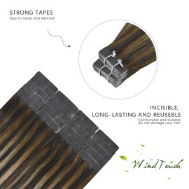 WindTouch Tape in Hair Extensions Human Hair Balayage Chocolate Brown to Caramel Blonde 22inch 50g 20pcs Thick Ends Tape in Extensions Invisible Tape in Hair Extensions Human Hair WindTouch Tape in Hair Extensions Human Hair Balayage Chocolate Brown to Caramel Blonde 22inch 50g 20pcs Thick Ends Tape in Extensions Invisible Tape in Hair Extensions Human Hair