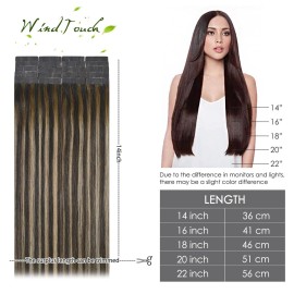 WindTouch Tape in Hair Extensions Human Hair Balayage Chocolate Brown to Caramel Blonde 22inch 50g 20pcs Thick Ends Tape in Extensions Invisible Tape in Hair Extensions Human Hair WindTouch Tape in Hair Extensions Human Hair Balayage Chocolate Brown to Caramel Blonde 22inch 50g 20pcs Thick Ends Tape in Extensions Invisible Tape in Hair Extensions Human Hair