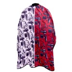Professional Barber Capes Hair Cutting Capes King Midas Capes (Cranberry, White,)